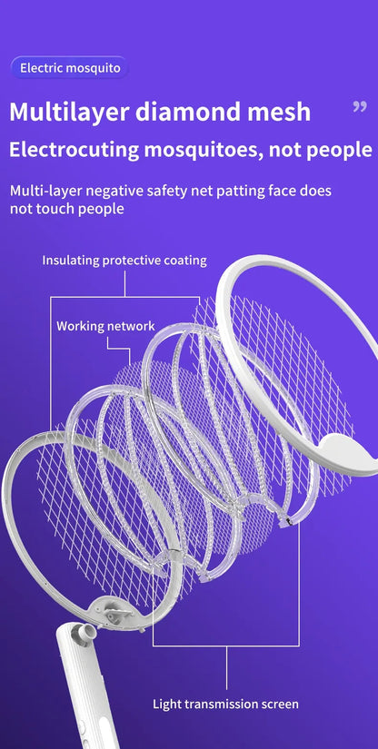 Foldable Electric Mosquito Killer Racket